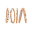 Buckley London 5Pc Stacking Ring Set Imitation Rose Gold Plate Medium