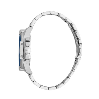 Just Cavalli Gents Dark Blue Dial Stainless Steel Silver Watch