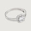Buckley London Split Band Cushion Sparkle Solitaire Rhodium
