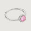 Buckley London Pink Halo Ring Rhodium