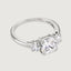 Buckley London The Carat Collection  Clear Meghan Sparkle Ring Rhodium Large Size