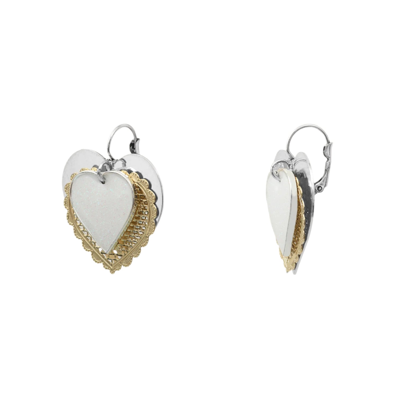 Reminiscence Women's Gold & Silver Earrings Reminiscence Women's Gold & Silver Earrings