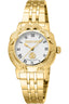 Roberto Cavalli by Franck Muller ladies white dial gold-tone snake embellished watch available online at Paris Gallery Qatar