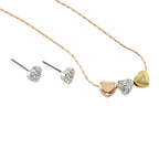 Buckley London Heart Trio Earring And Pendant Set Gifting Imitation Mixed