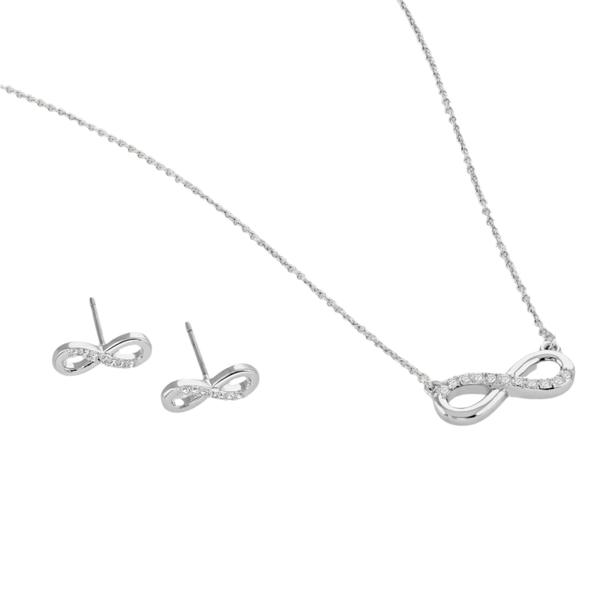 DISABLE - Buckley London Eternity Pendant & Earrings Set Silver