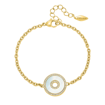 Police Saturn Mop Crystals Inlay Bracelet