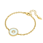 Police Saturn Mop Crystals Inlay Bracelet