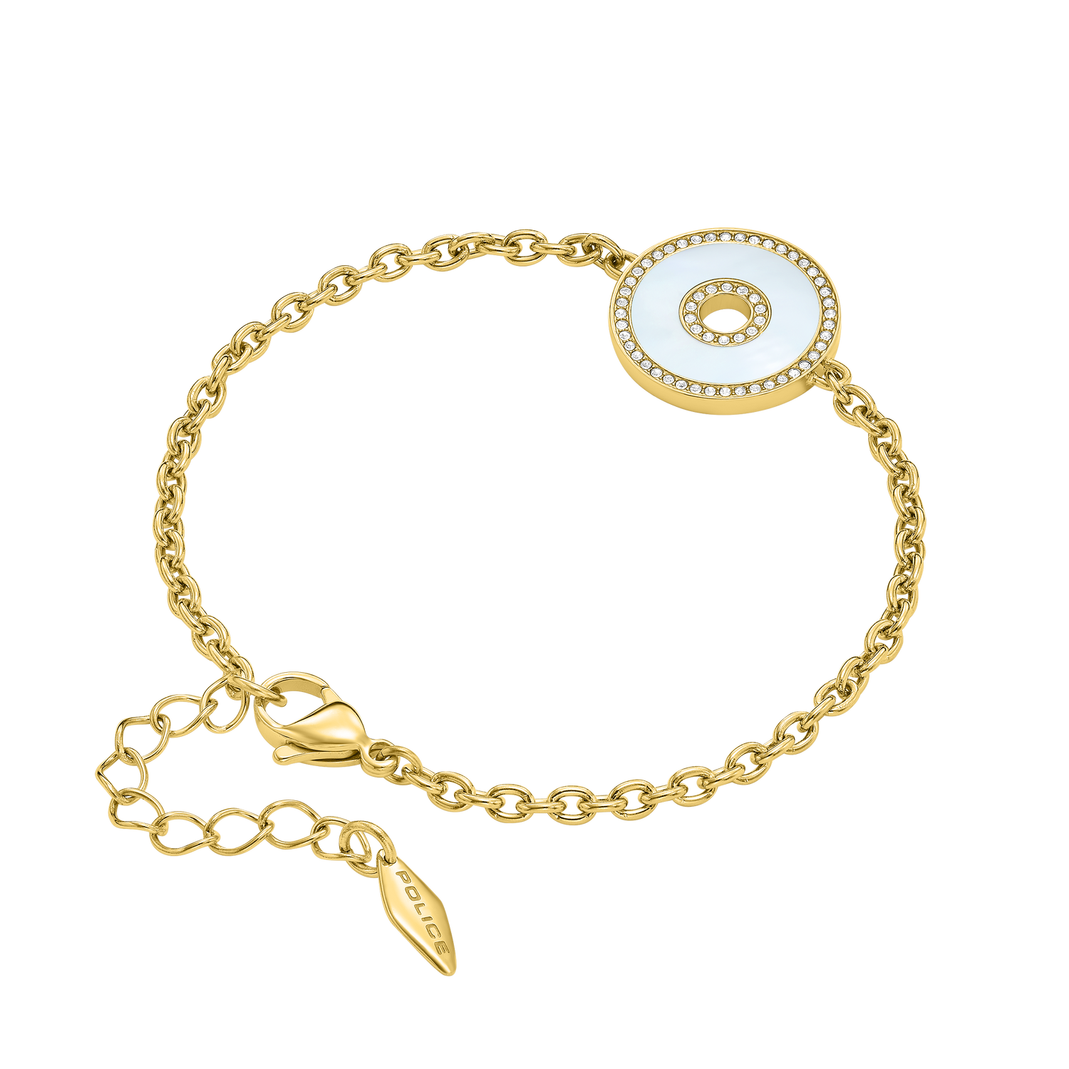 Police Saturn Mop Crystals Inlay Bracelet Police Saturn Mop Crystals Inlay Bracelet