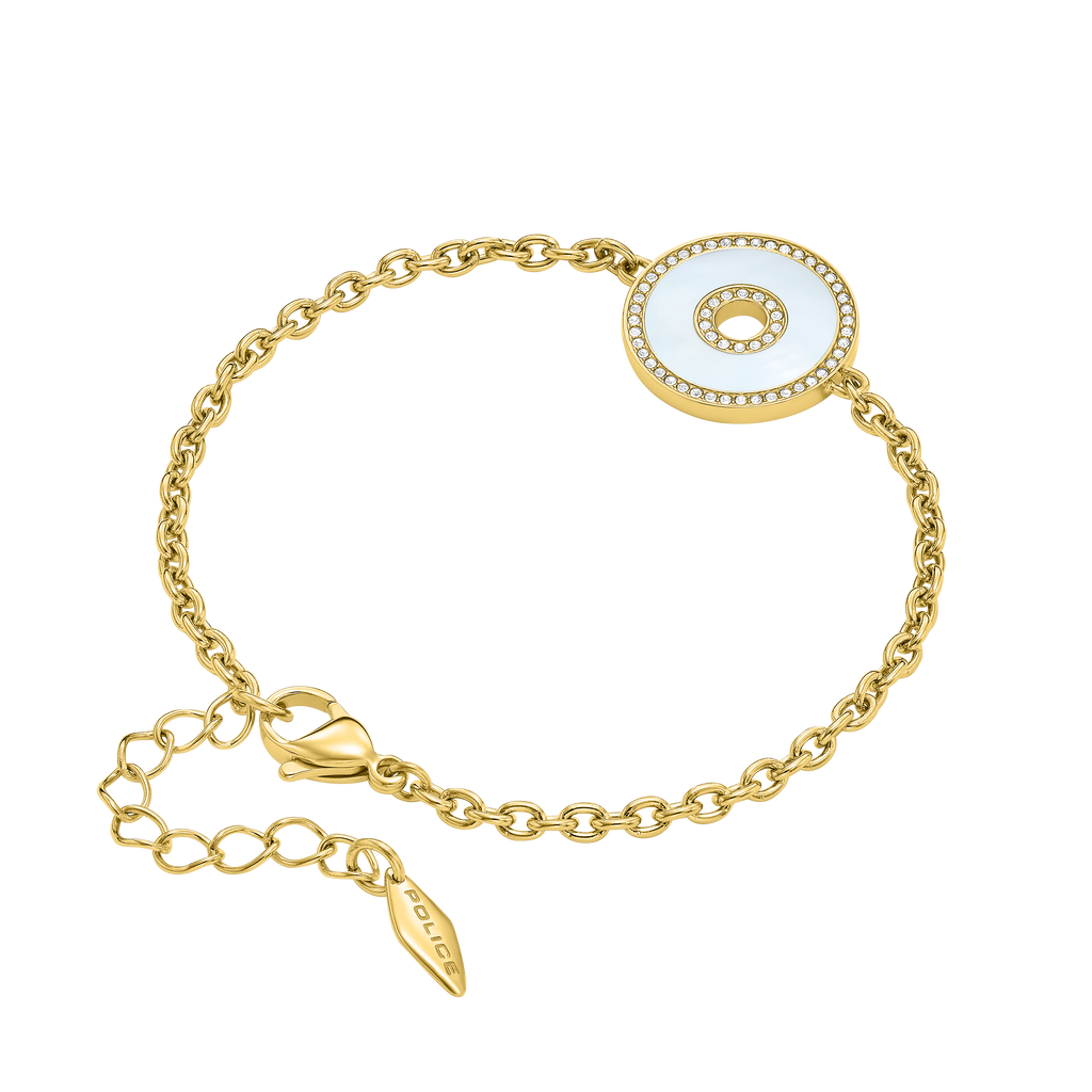 Police Saturn Mop Crystals Inlay Bracelet