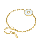 Police Saturn Mop Crystals Inlay Bracelet