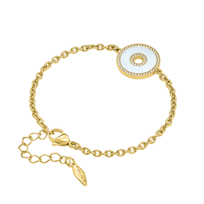 Police Saturn Mop Crystals Inlay Bracelet