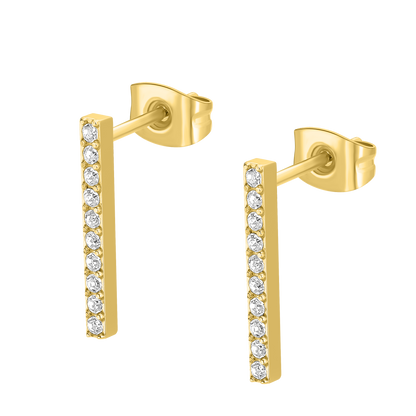 Police Medellin Crystals Sleek Drop Earrings