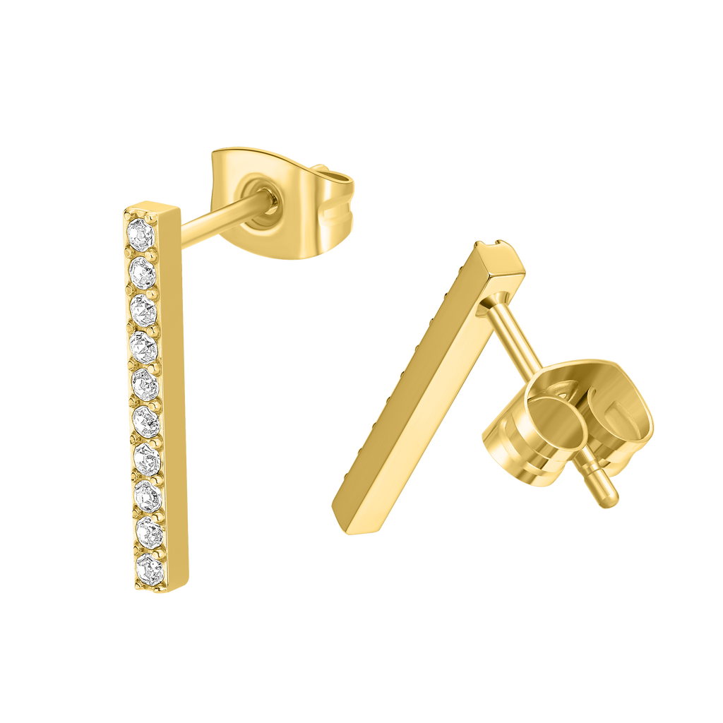 Police Medellin Crystals Sleek Drop Earrings