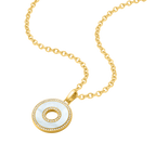 Police Saturn Mop Crystals Inlay Necklace