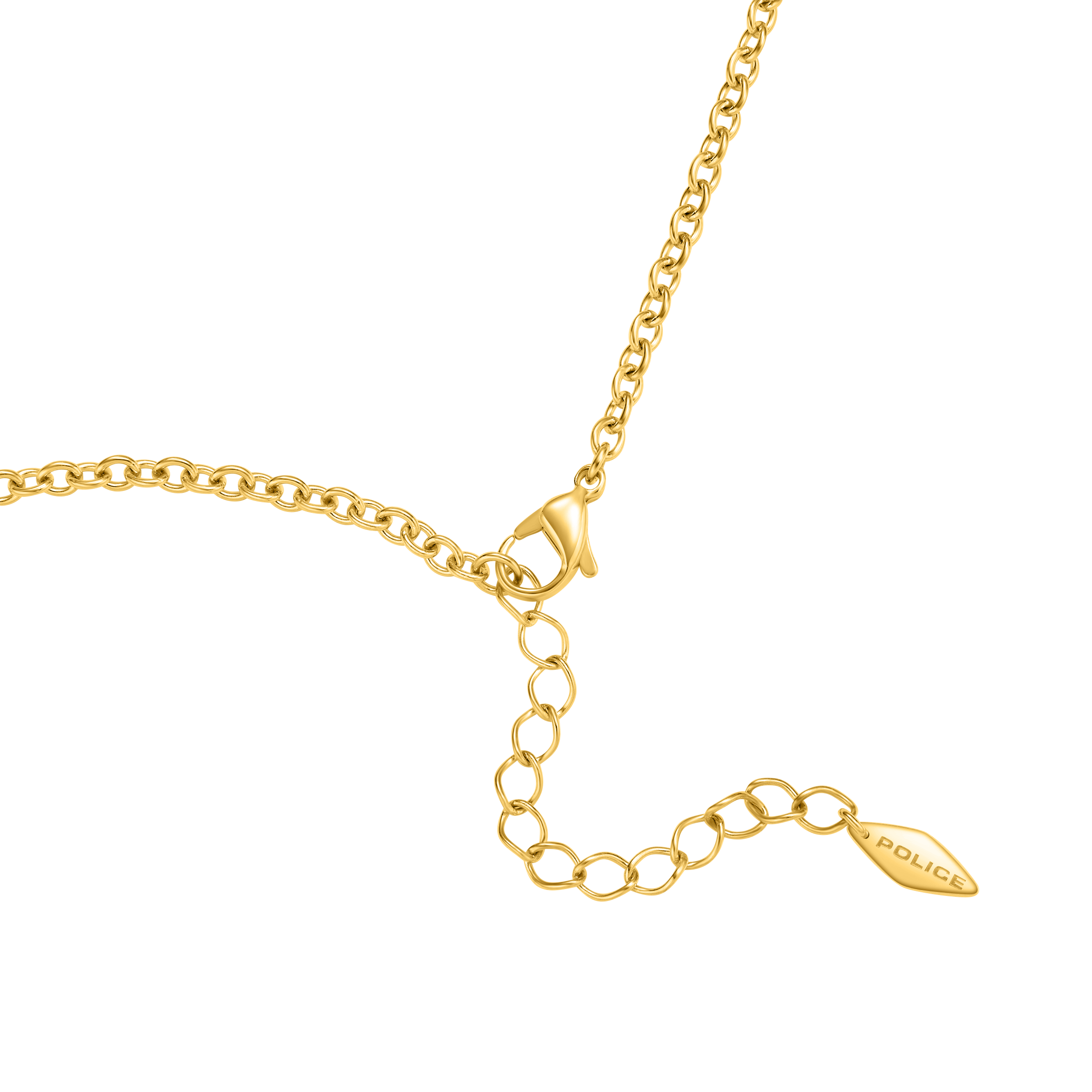 Police Saturn Mop Crystals Inlay Necklace