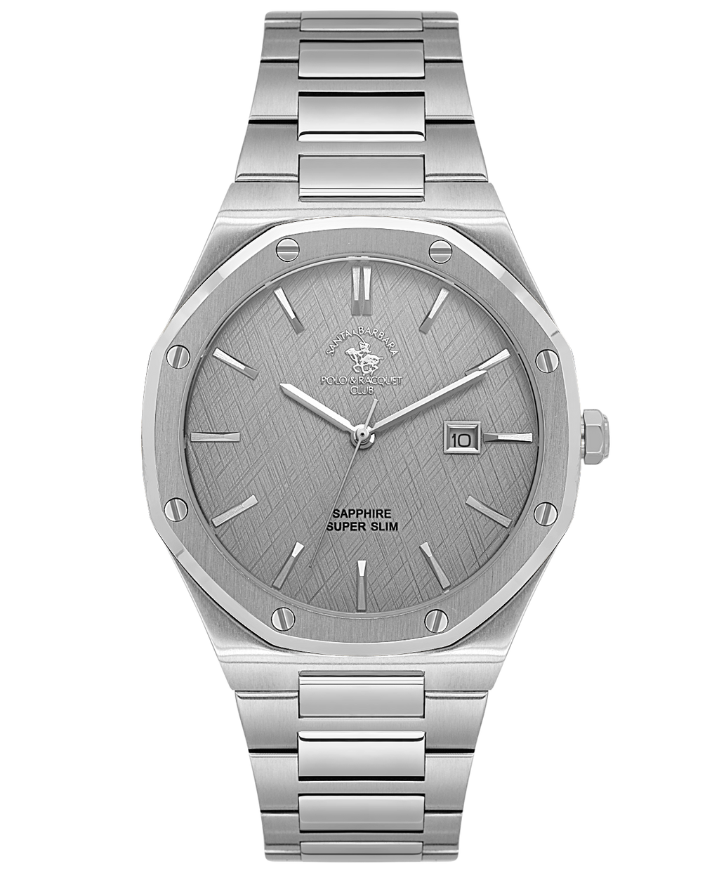 Santa Barbara Polo & Racquet Club Noble Men Silver Dial Silver Watch
