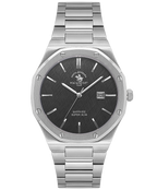 Santa Barbara Polo & Racquet Club Noble Men's Black Dial Silver Watch