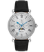 Santa Barbara Polo & Racquet Club Legend Men's Silver Dial Black Leather Strap Watch
