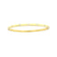 Gold-toned bangle bracelet with six evenly spaced clear round stones