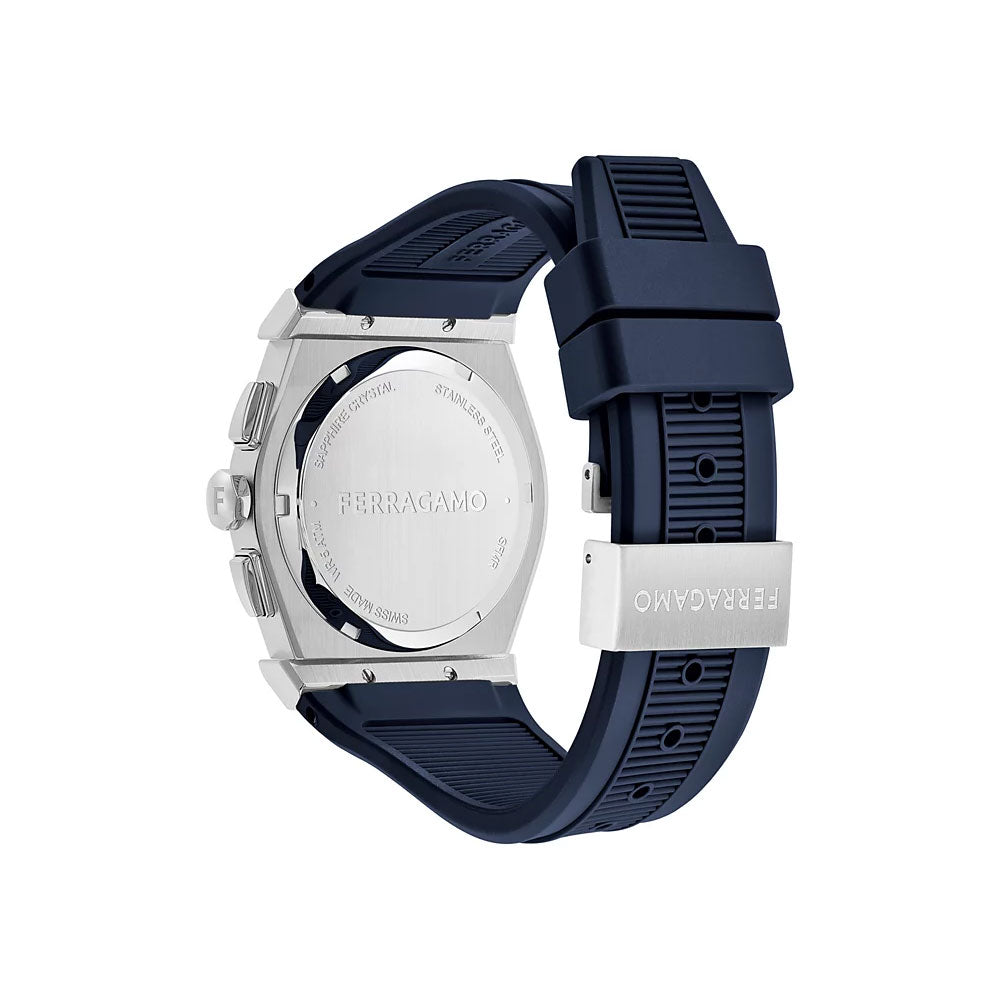 Men's Vega Chrono Blue Silicone Strap Watch