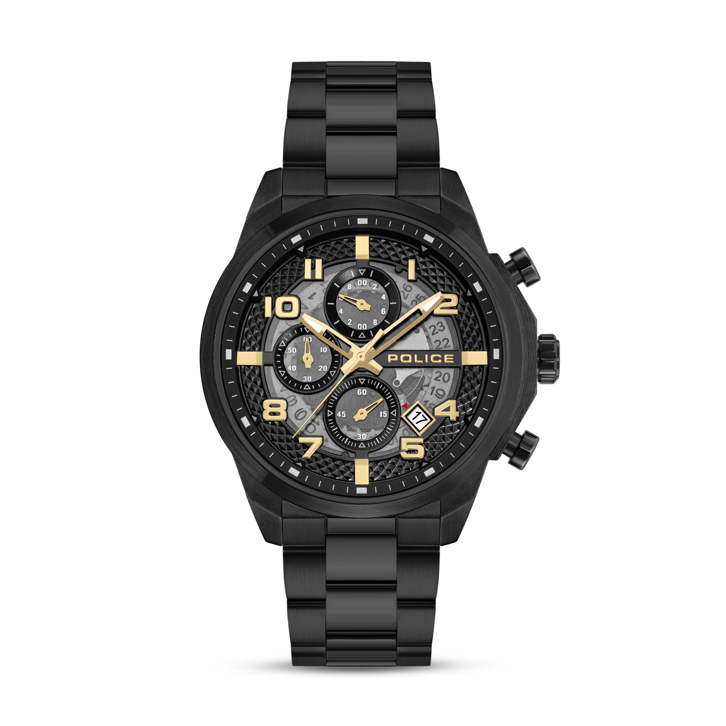 Police Soul Men's 50MM Black Chronograph Stainless Steel Strap Watch Main image
