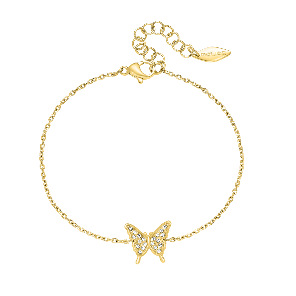 Police Spirit Butterfly Charm Bracelet