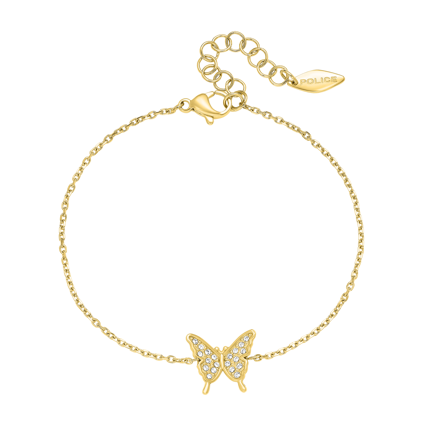 Police Spirit Butterfly Charm Bracelet