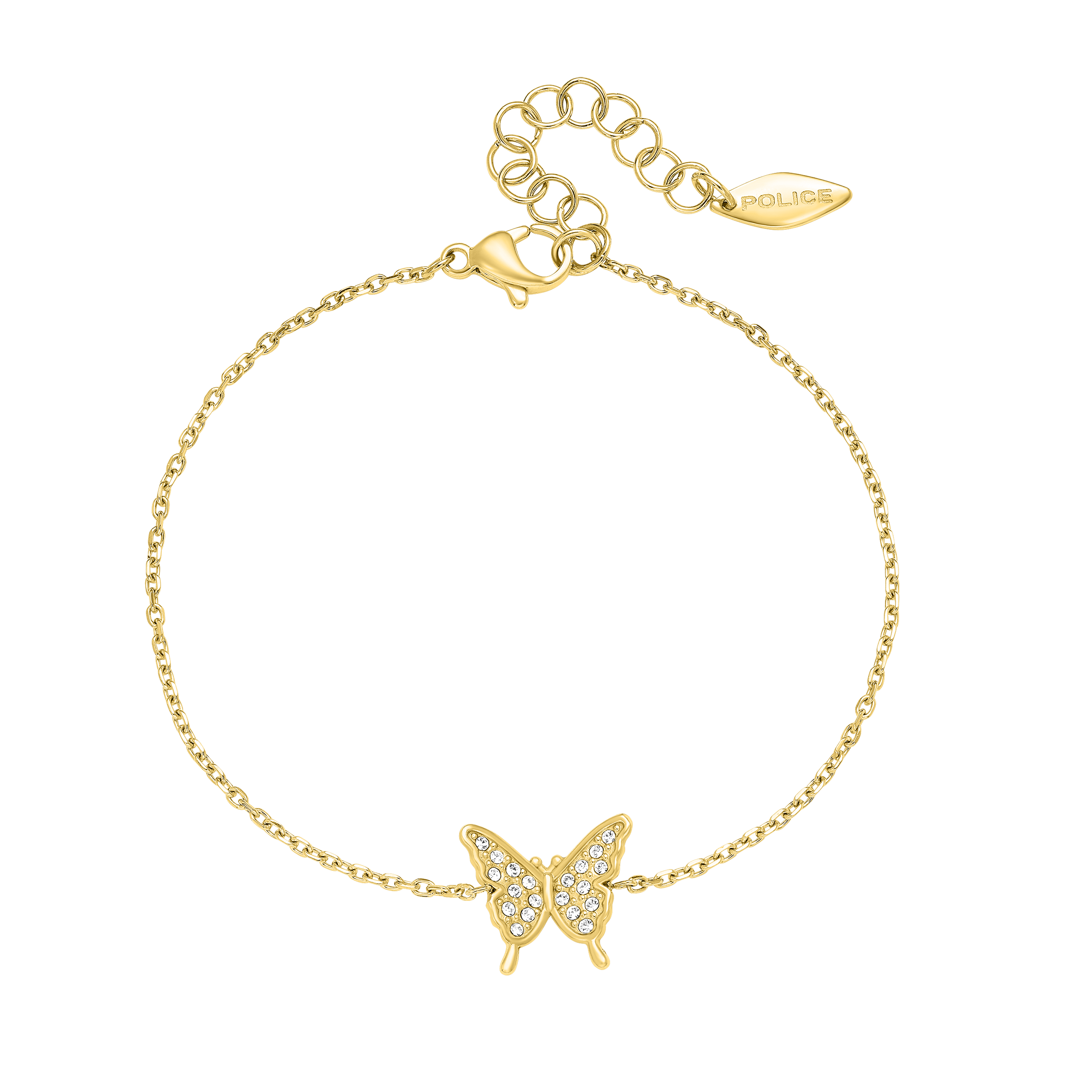 Police Spirit Butterfly Charm Bracelet
