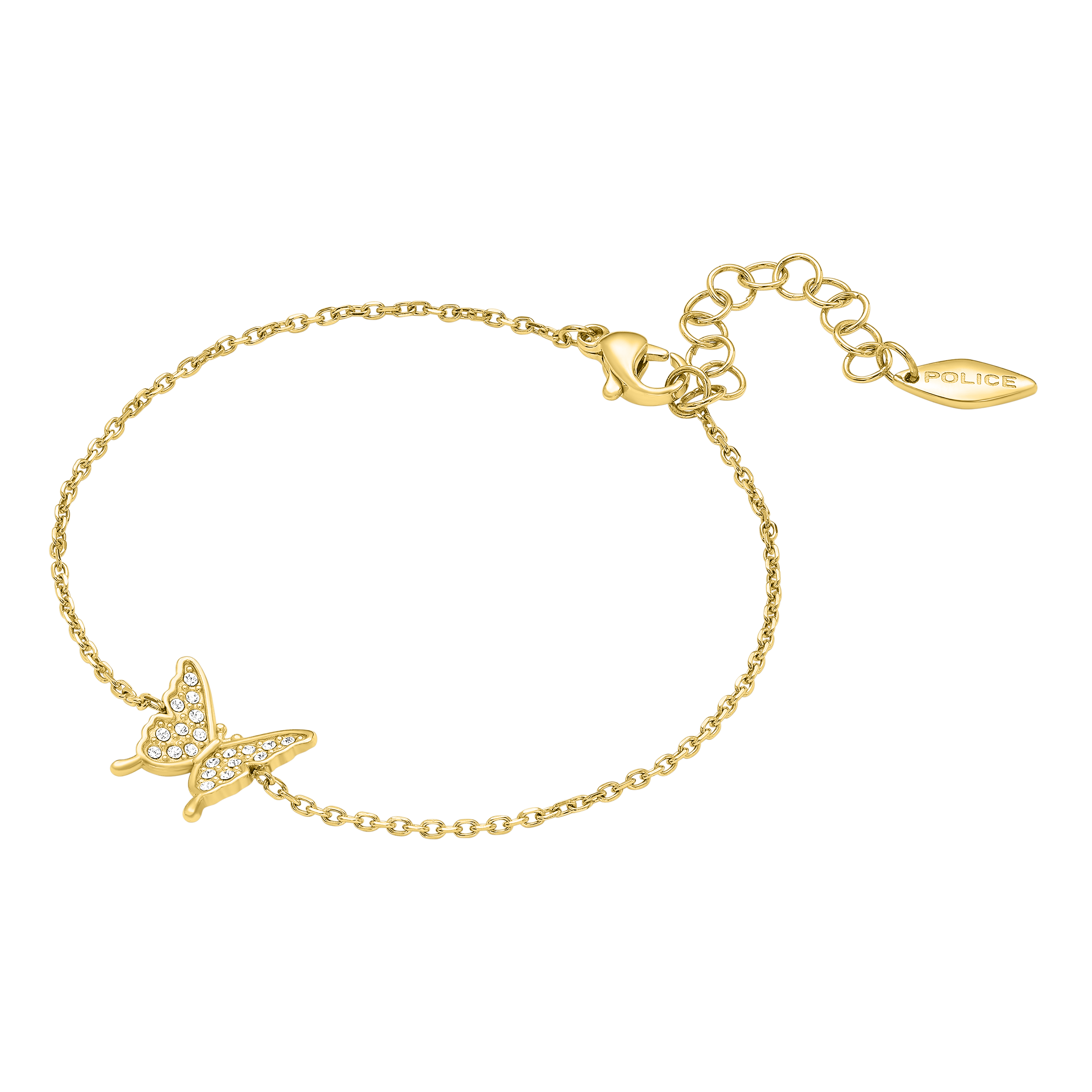 Police Spirit Butterfly Charm Bracelet