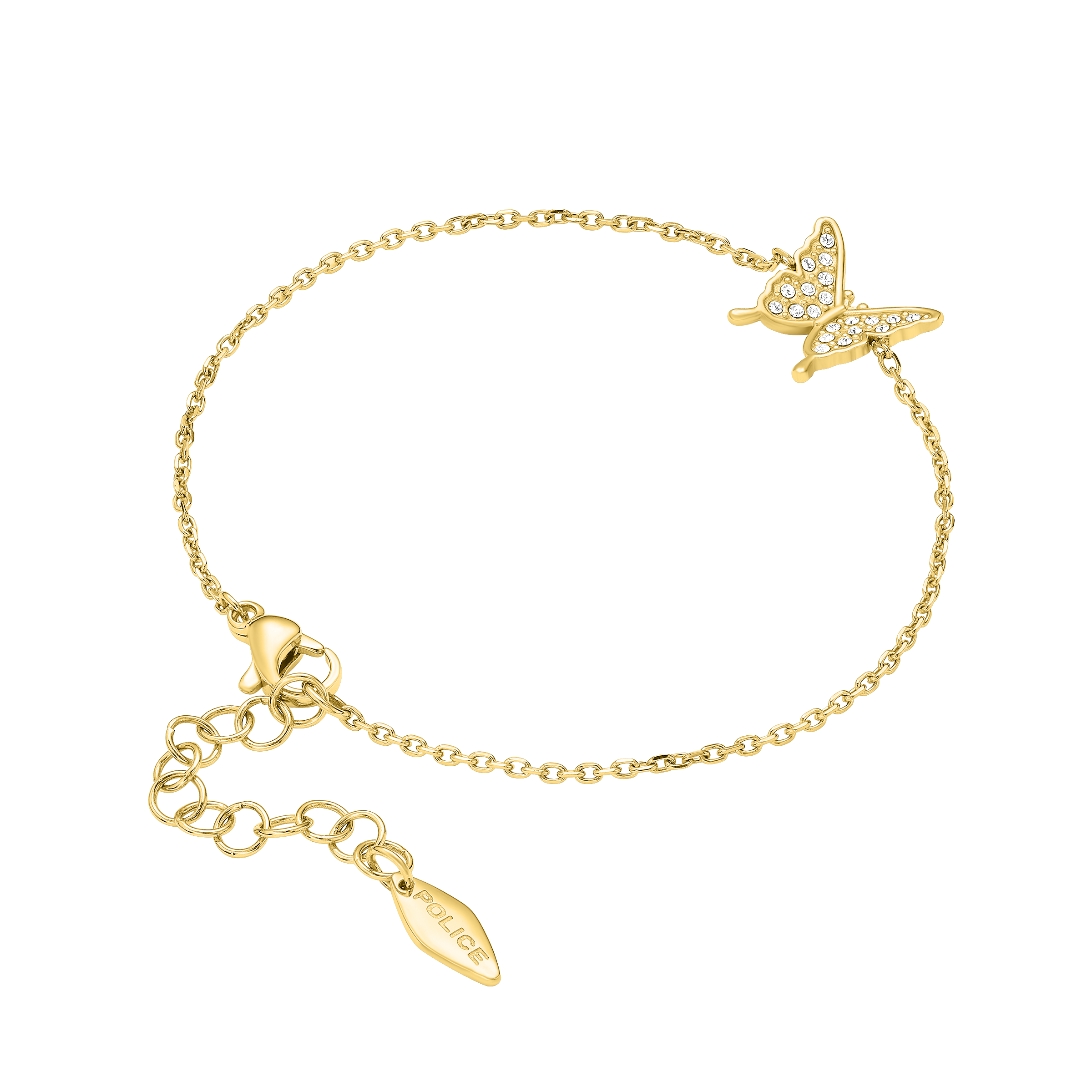 Police Spirit Butterfly Charm Bracelet