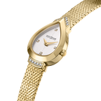 Saint Honoré Paris gold IP diamond watch with white dial bracelet luxury watch Paris Gallery Qatar Order Online Today