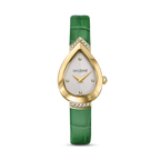 Saint Honoré Paris gold diamond watch with white dial and green strap luxury watch Paris Gallery Qatar Find Online Today