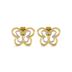 Saint Honoré gold plated butterfly earrings cut out design stainless steel women jewelry Paris Gallery Qatar Shop the Latest Online