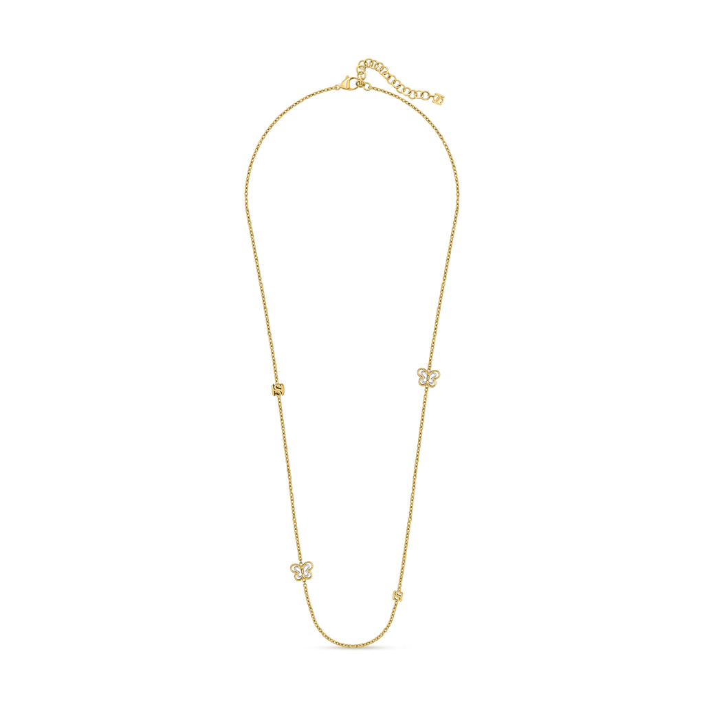 Saint Honoré gold plated butterfly long necklace with cut out design chain for women Paris Gallery Qatar Find Online Today