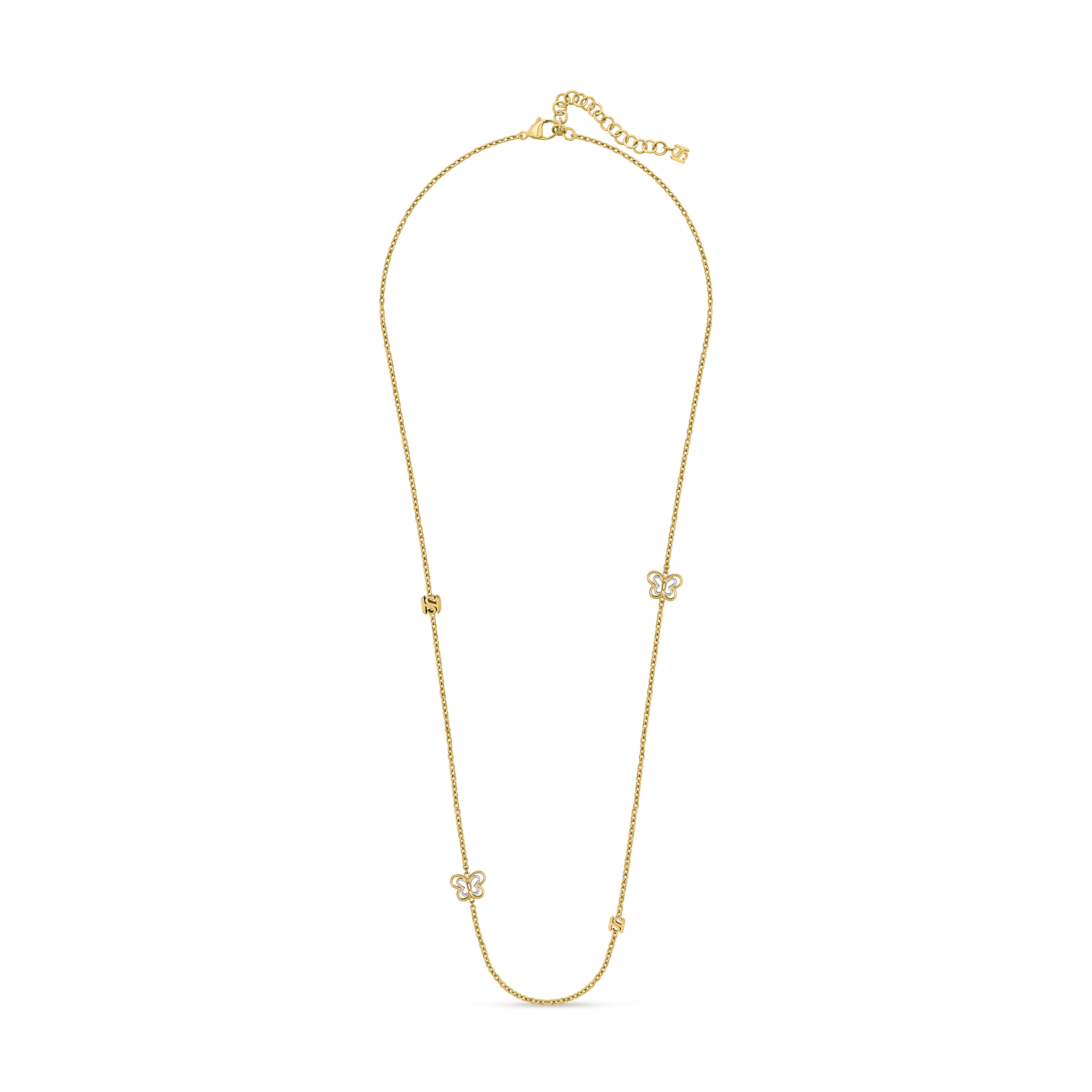 Saint Honoré gold plated butterfly long necklace with cut out design chain for women Paris Gallery Qatar Find Online Today