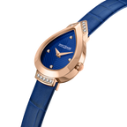 Saint Honoré Paris rose gold diamond watch with blue dial and strap luxury watch Paris Gallery Qatar Exclusive Online