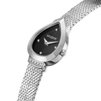 Saint Honoré Paris stainless steel diamond watch with black dial bracelet luxury watch Paris Gallery Qatar Shop Now Online