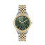 Santa Barbara Polo & Racquet Club men's two-tone stainless steel watch with dark green dial and multifunction subdials.