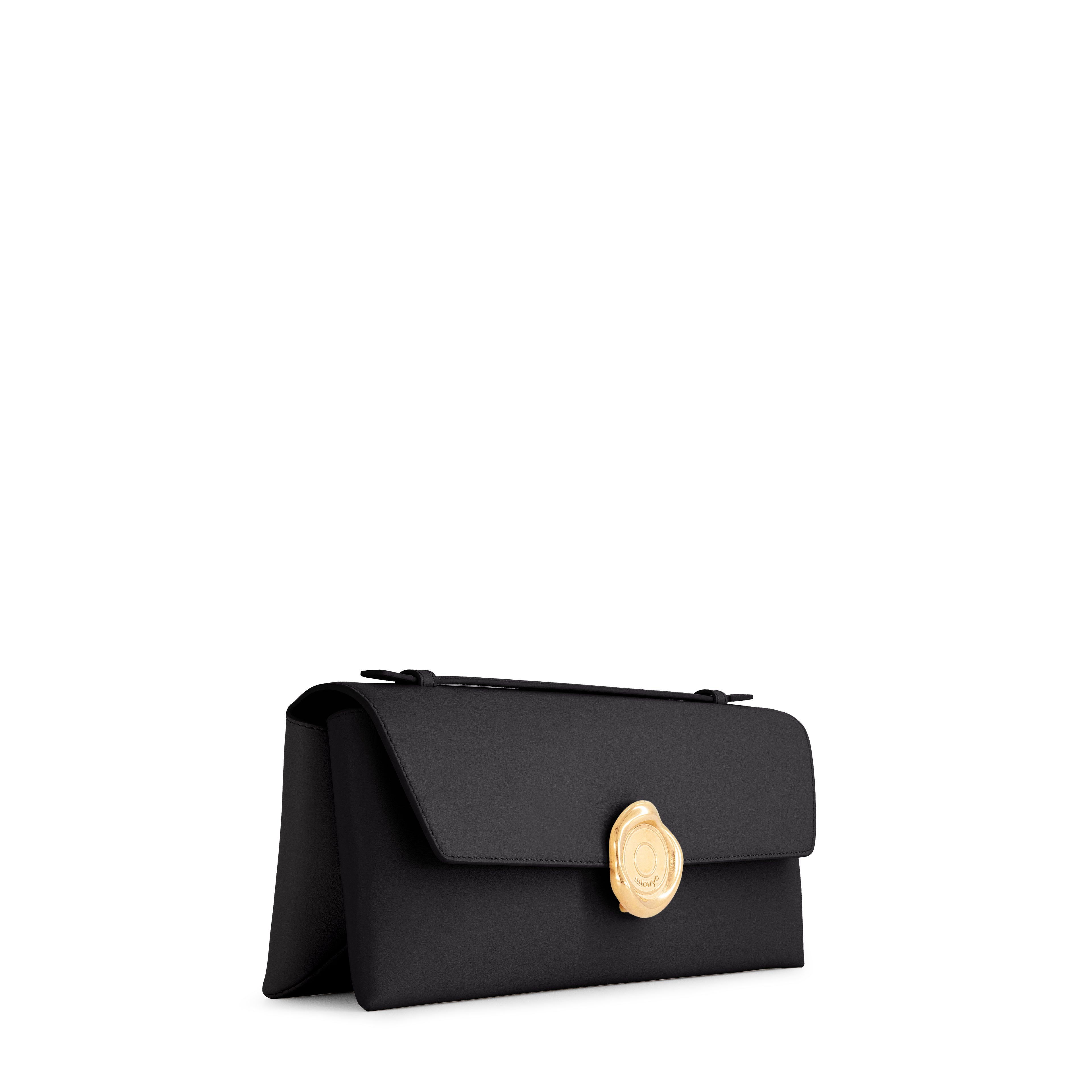 Mlouye Seal Clutch Leather Bag Black
