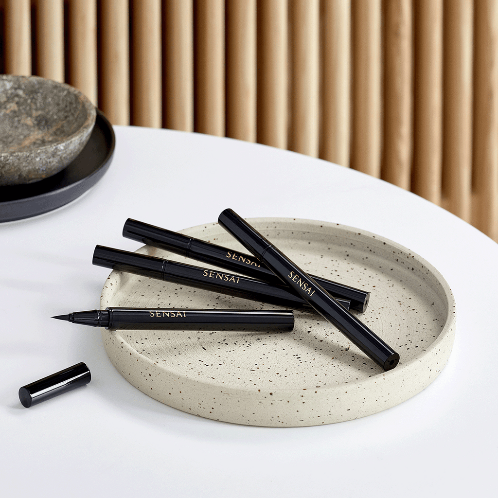 Sensai Designing Liquid Eyeliner 02 Deep Brown precision liquid eyeliner now online at Paris Gallery Qatar