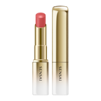 Sensai lipstick with gold casing on a white background.