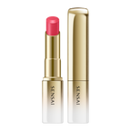 Sensai lipstick with gold casing on a white background.