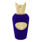 Sospiro Accento Viola Eau de Parfum 100ml in a purple velvet bottle with gold cap and matching presentation box