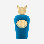 Sospiro Erba Pura Magica Eau de Parfum 100ml in a turquoise velvet bottle with gold cap and matching presentation box