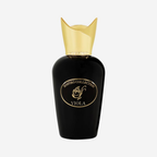 Sospiro Viola Eau de Parfum 75ml in a black bottle with gold cap and matching purple presentation box