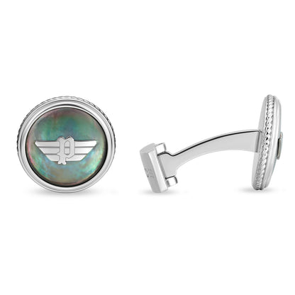 BLACK MOP WING LOGO CUFFLINKS