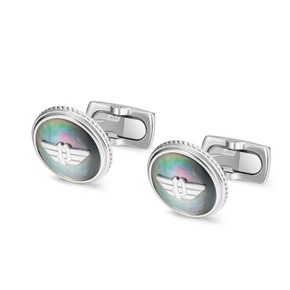 BLACK MOP WING LOGO CUFFLINKS