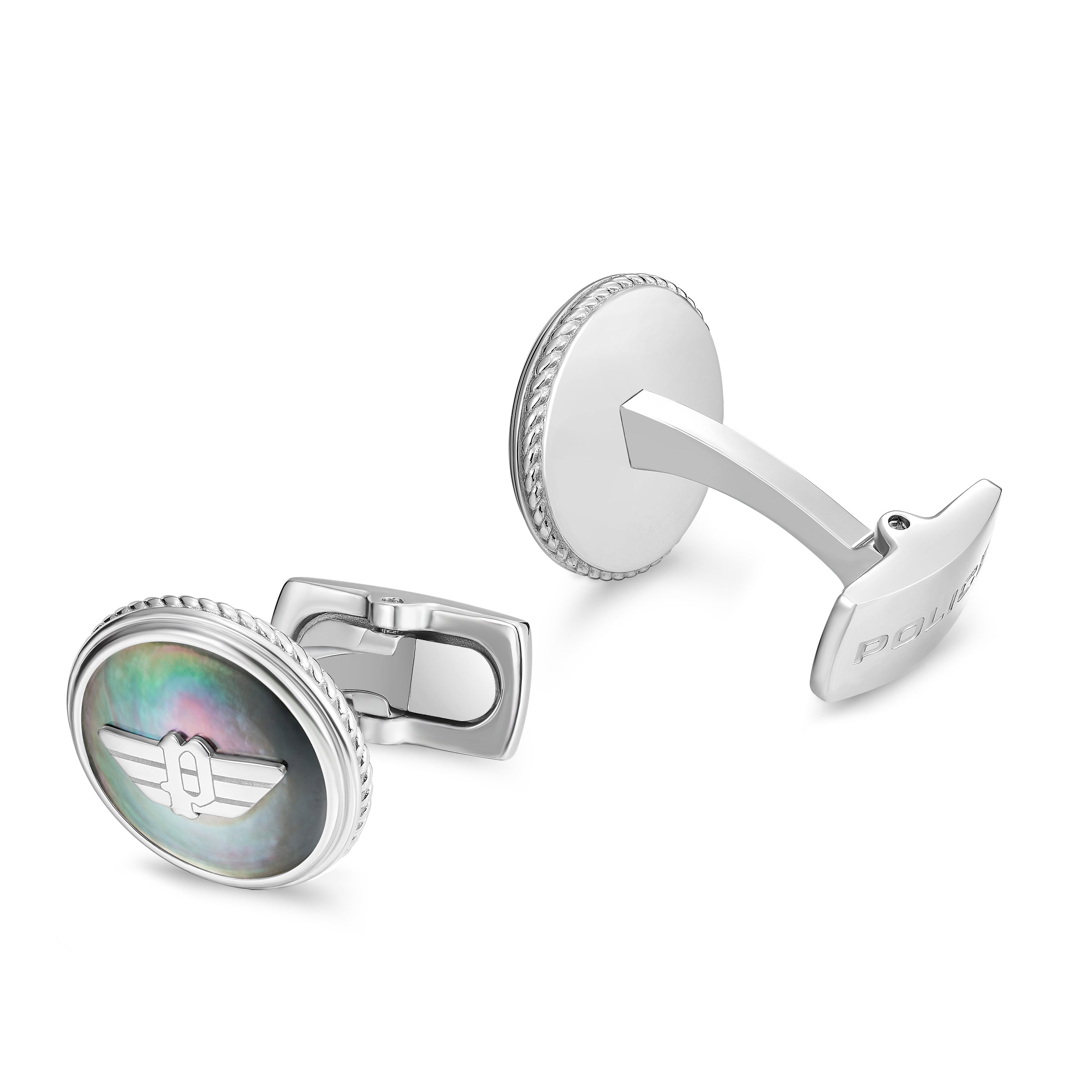 BLACK MOP WING LOGO CUFFLINKS