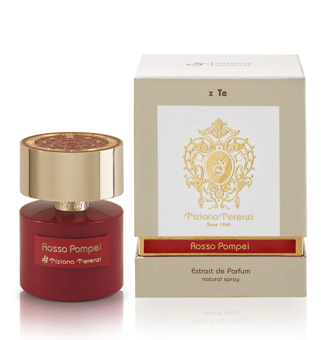 Tiziana Terenzi Rosso Pompei Extrait De Parfum 100ml luxury amber spicy fragrance bottle Paris Gallery Qatar Available for Online Purchase