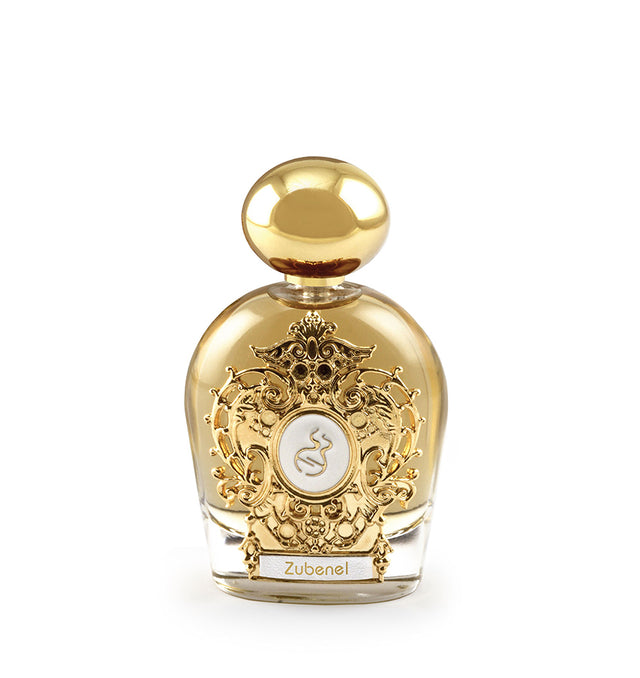 Tiziana Terenzi Zubenel Assoluto Extrait de Parfum 100ml luxury niche fragrance bottle with decorative gold .